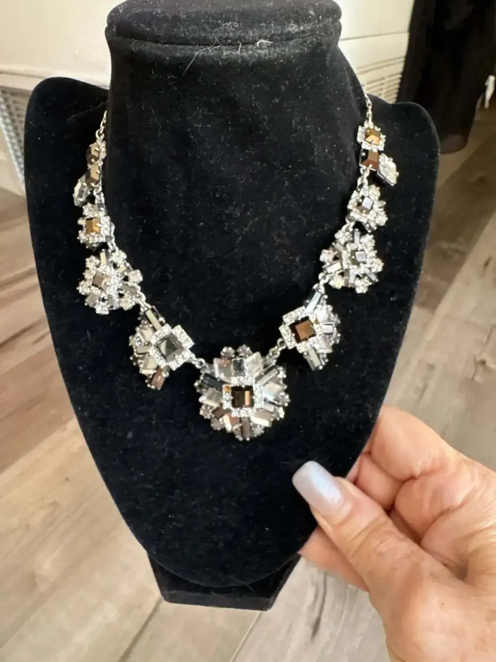 Kate Spade New York Statement Crystal Cluster Bib Necklace